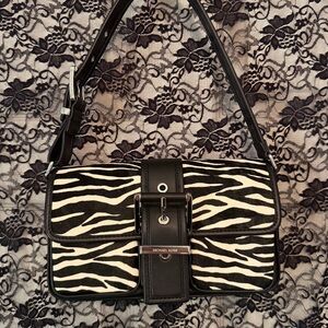 Michael Kors Zebra Leather Shoulder Bag Real Calf Hair